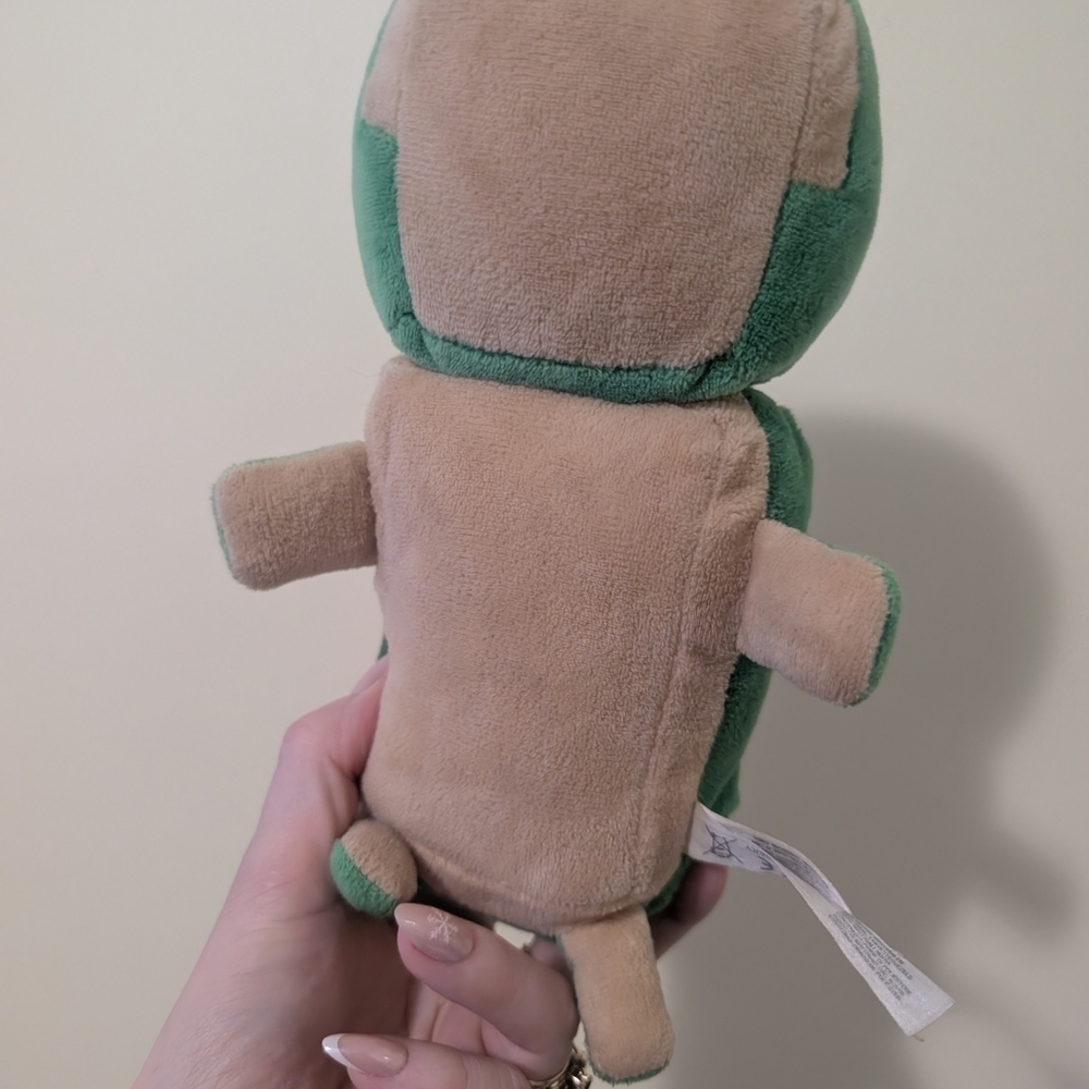 Pair Of Minecraft Pixel Plush Toy with Pink Hair and Green Turtle - Picture 11 of 11